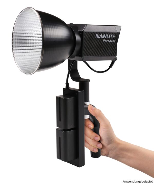 Nanlite  Akku-Handgriff BH-FZ60, mit Aufnahme für 2 NP-F-Akkus, inkl Verbindungskabel 