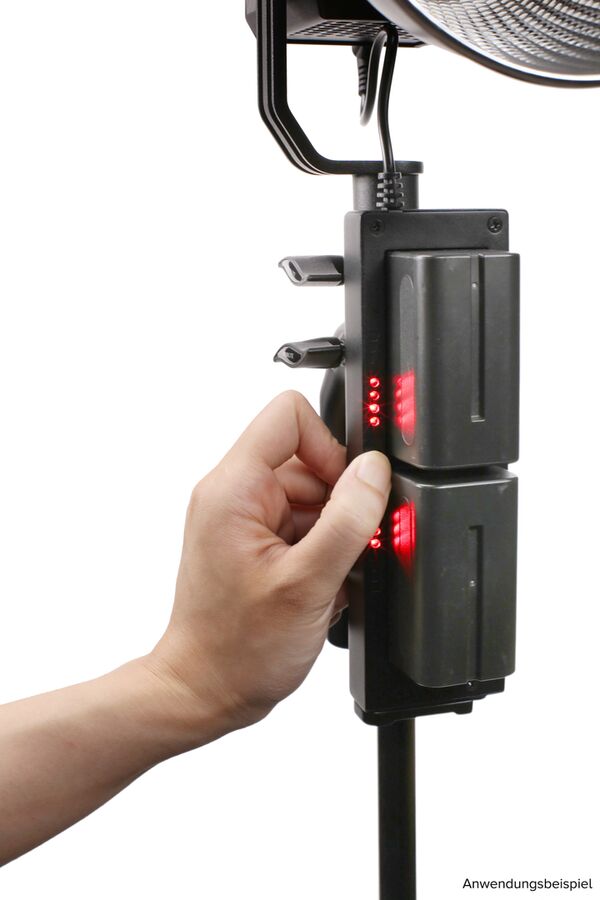 Nanlite  Akku-Handgriff BH-FZ60, mit Aufnahme für 2 NP-F-Akkus, inkl Verbindungskabel 