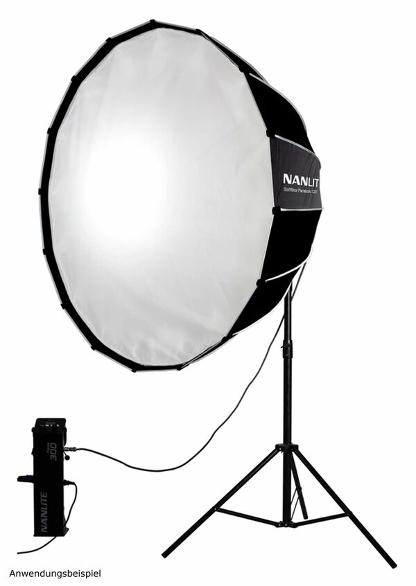 Nanlite Easy-up Parabol-Softbox SB-PR-120Q, 120 cm, für Forza 300 / Forza 500, inkl Diffusor und Schutztasche 