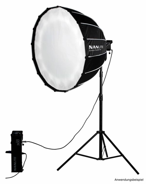 Nanlite  Easy-up Parabol-Softbox SB-PR-90Q, 90 cm, für Forza 300 / Forza 500, inkl Diffusor und Schutztasche 