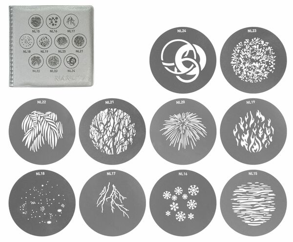 Nanlite  Gobo-Set 2 AS-GB-FZ60-SET2, bestehend aus Gobo NL15 - NL24, für 3760 und 3761 