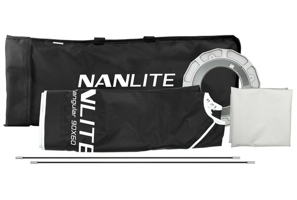 Nanlite Softbox SB-RT-90x60, 90 x 60 cm, mit Bowens-Anschluss, z. B. für Forza 
