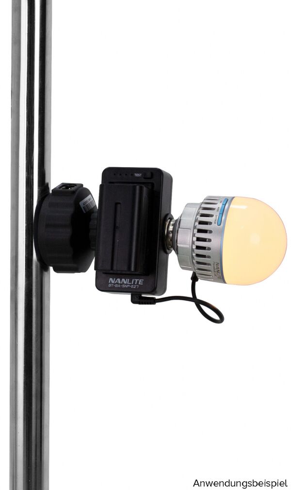 Nanlite  Standfuß / Magnetische Halterung AS-MBA-E27, für PavoBulb 10C. Mit E27-Fassung. Inkl. Netzkabel. 