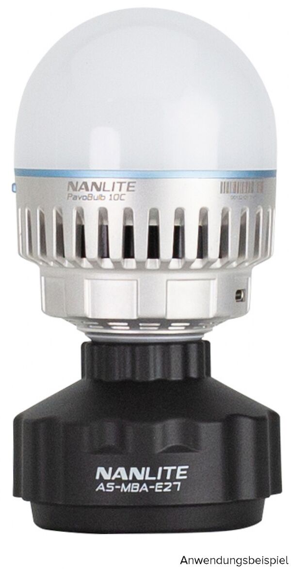 Nanlite  Standfuß / Magnetische Halterung AS-MBA-E27, für PavoBulb 10C. Mit E27-Fassung. Inkl. Netzkabel. 