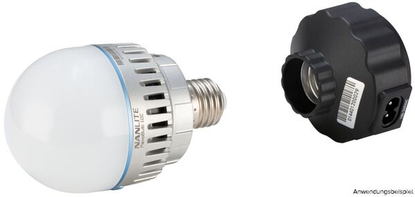 Nanlite  Standfuß / Magnetische Halterung AS-MBA-E27, für PavoBulb 10C. Mit E27-Fassung. Inkl. Netzkabel. 