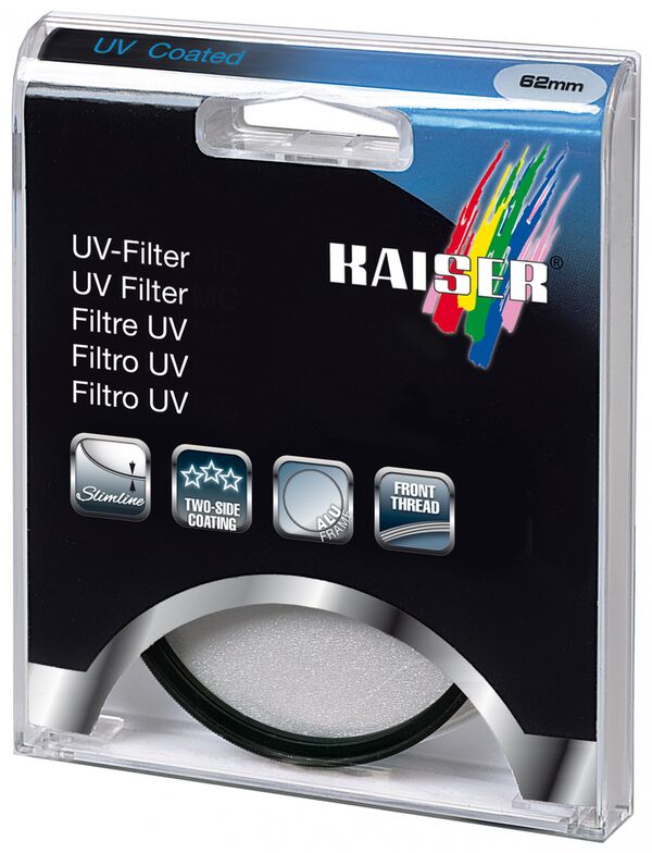 Kaiser UV-Filter, beidseitig vergütet  58mm