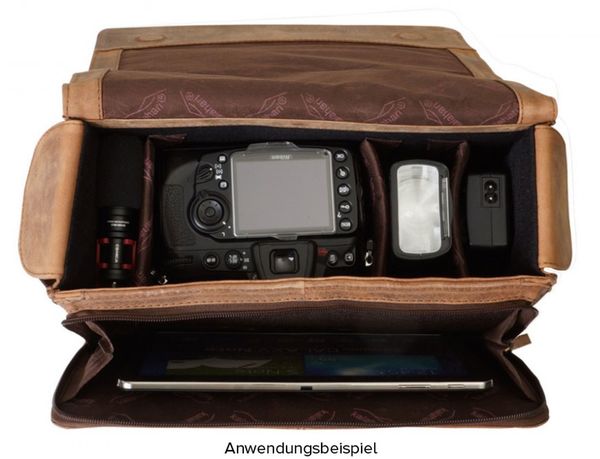 Kalahari KAAMA LS-23 Fototasche, Leder 