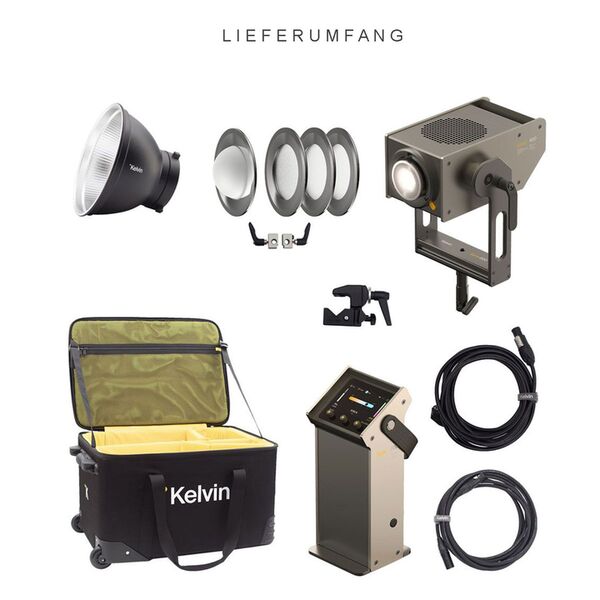 Kelvin EPOS 600 Travel Kit RGBACL LED-COB Studioleuchte 