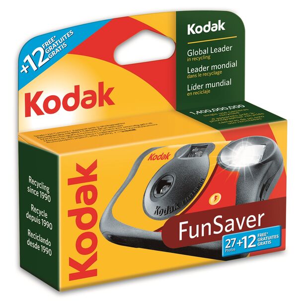 Kodak Fun Saver 27+12 ISO 800 Einwegkamera mit Blitz 