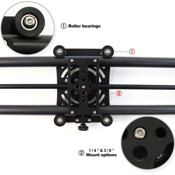 Konova P1 120cm Carbon Camera Slider (w/ KMS-S2) 