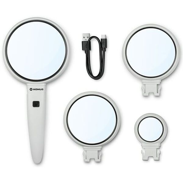 Konus Lupe Trio 3,5x-5x-11x mit LED 