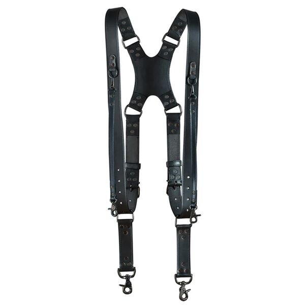 Krützberg Zeithalter DUO Kameragurt in schwarzem Leder  Schwarz