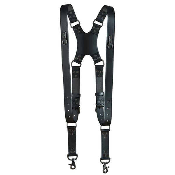 Krützberg Zeithalter DUO Kameragurt in schwarzem Leder  Schwarz