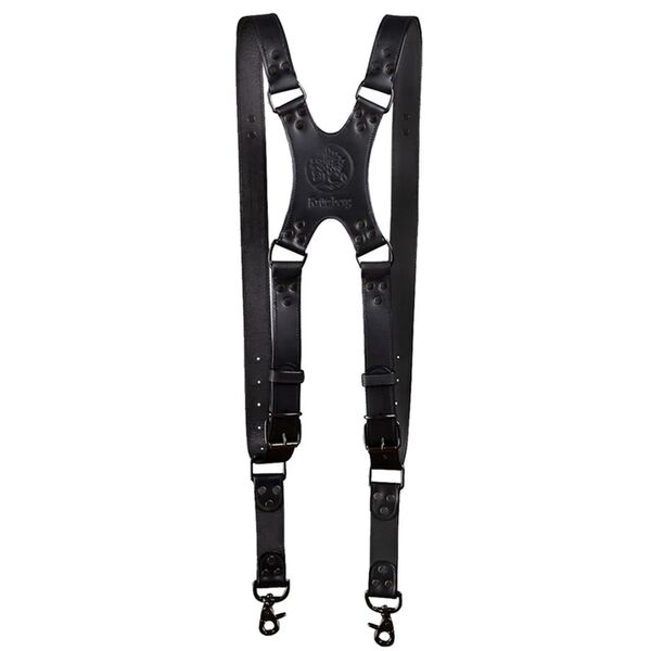 Krützberg Zeithalter DUO Kameragurt in schwarzem Leder  Schwarz