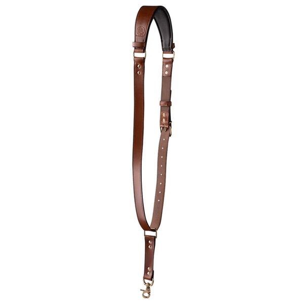 Krützberg Zeithalter MONO Kameragurt in dunkelbraunem Leder  Gold Demo