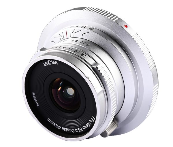 LAOWA 15mm f/5 Cookie FF  Canon RF silber