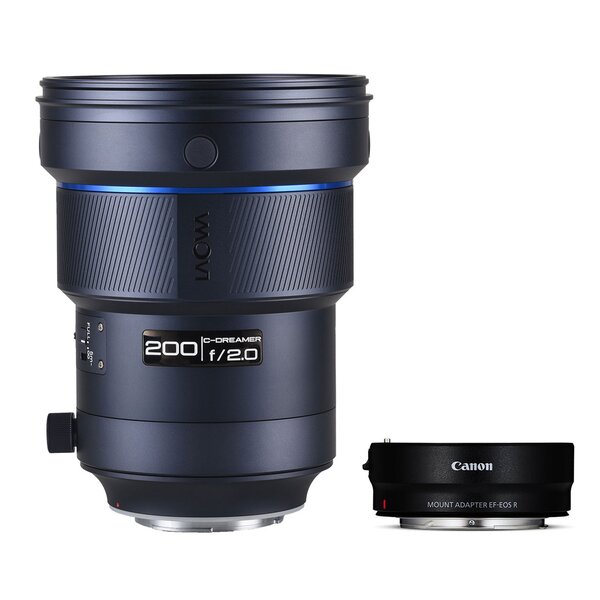 LAOWA AF 200mm f/2 + Canon Objektivadapter EF-EOS R (ohne Steuerungsring)  Canon EF + RF