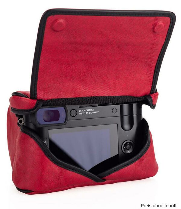 Leica Ettas Pouch Coated Canvas Q2  rot