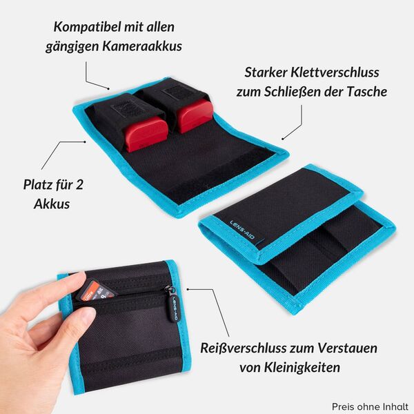 Lens-Aid Akku-Tasche für 2 Akkus 