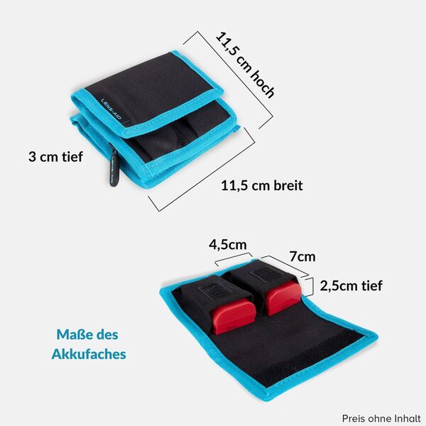 Lens-Aid Akku-Tasche für 4 Akkus + Zippfach 