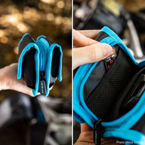 Lens-Aid Akku-Tasche für 4 Akkus + Zippfach 