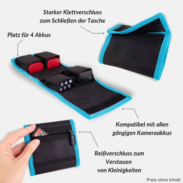Lens-Aid Akku-Tasche für 4 Akkus 