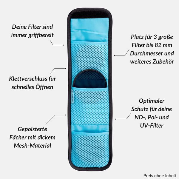 Lens-Aid Filtertasche mit 3 Fächern 