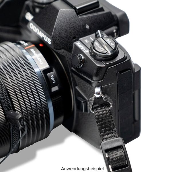 Lens-Aid Gurt-Verbindungsringe dreieckig mit Schutzkappe 4er Set für Gurte und Schlaufen 