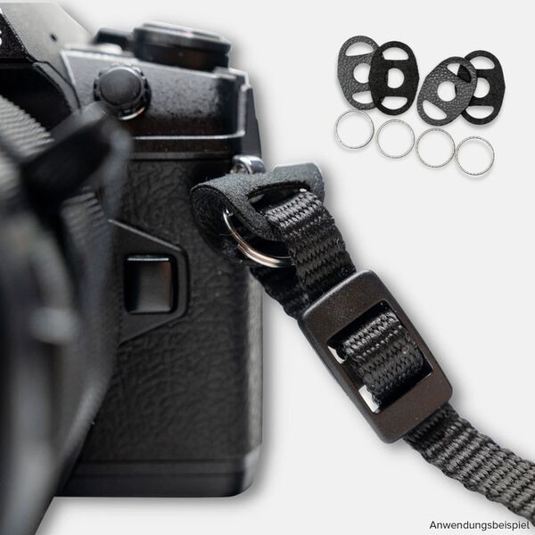 Lens-Aid Gurt-Verbindungsringe rund mit Schutzkappen 4er Set 