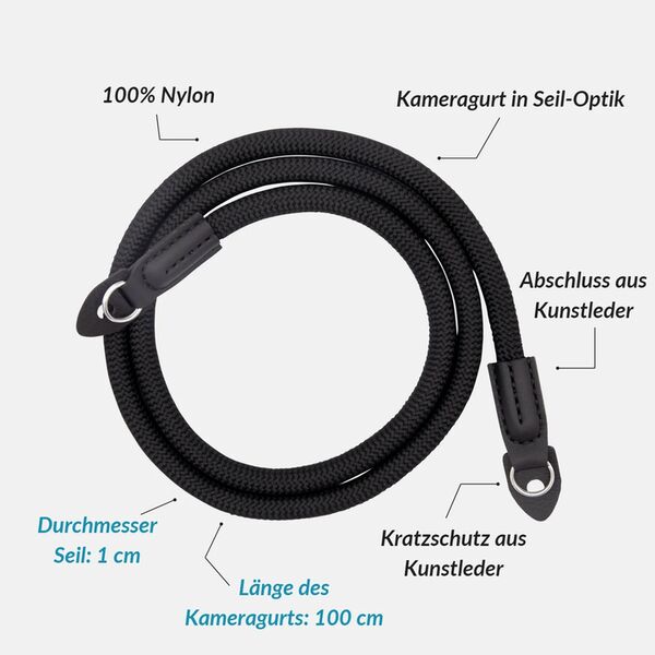 Lens-Aid Kameragurt aus Seil  grün