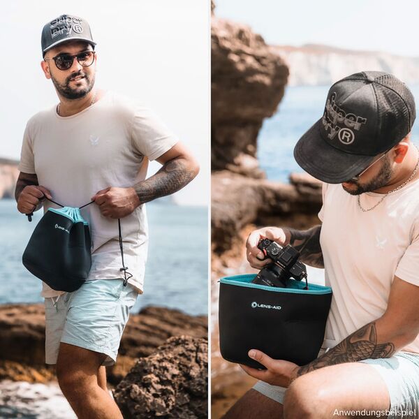 Lens-Aid Neopren Kamerabeutel mit Fleece-Fütterung  L