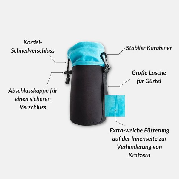Lens-Aid Neopren Objektivbeutel mit Fleece-Fütterung  XL