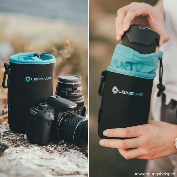 Lens-Aid Neopren Objektivbeutel mit Fleece-Fütterung  M