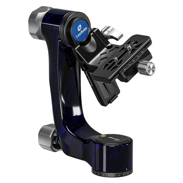 Leofoto 2-Wege-Neiger PG-3 Carbon-Gimbal  blau