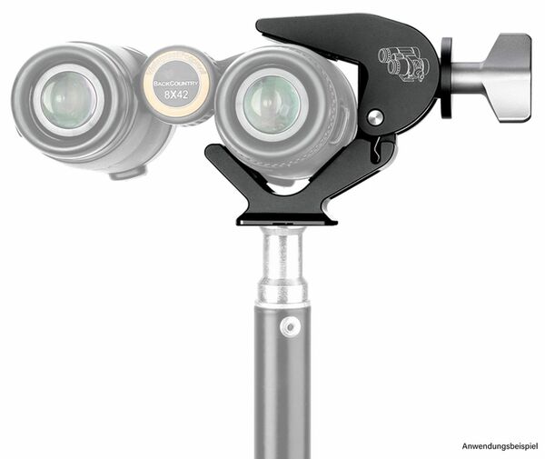 Leofoto BC-02 Fernglasklemme mit Arca-Swiss-Fuß 28 bis 60 mm 