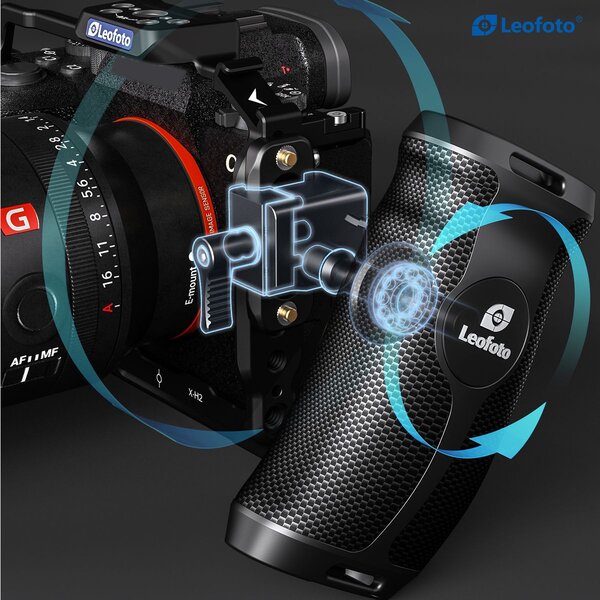 Leofoto Camera Cage Handgriff CH-5L links 