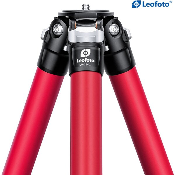Leofoto Carbon-Dreibeinstativ LA-284C  Athena Red + Ballhead LH-30