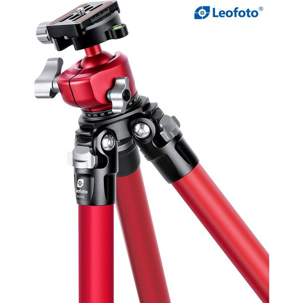 Leofoto Carbon-Dreibeinstativ LA-284C  +LH-30 Athena Red