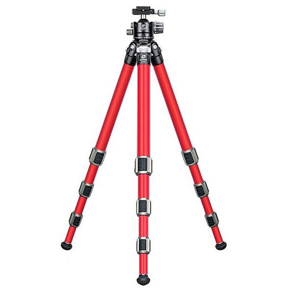 Leofoto Carbon-Dreibeinstativ LA-324C Athena Red + Ballhead LH-40 