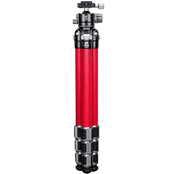 Leofoto Carbon-Dreibeinstativ LA-324C Athena Red + Ballhead LH-40 