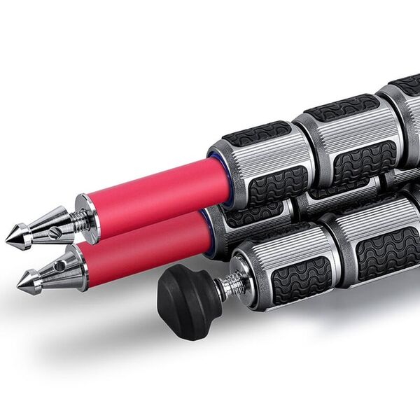 Leofoto Carbon-Dreibeinstativ LA-324C Athena Red + Ballhead LH-40 