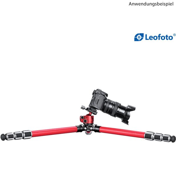 Leofoto Carbon-Dreibeinstativ LA-324C  + Ballhead LH-40 Athena Red