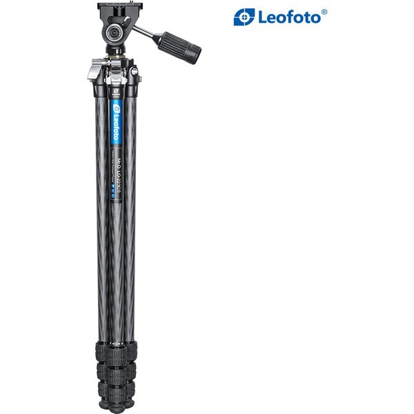 Leofoto Carbon-Dreibeinstativ LO-223CS Mr. O + 2-Wege-Neiger SW-02 