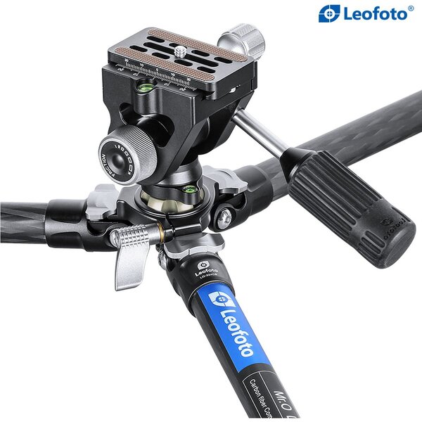 Leofoto Carbon-Dreibeinstativ LO-224CS Mr. O + 2-Wege-Neiger SW-02 