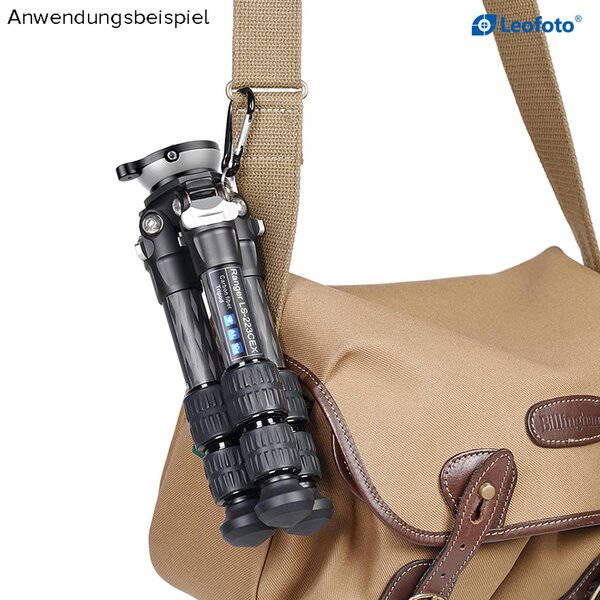 Leofoto Carbon-Dreibeinstativ LS-223CEX Ranger mit Nivellierschale + Panoramateller RH-0 
