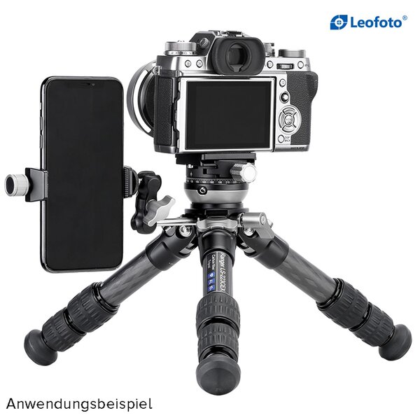 Leofoto Carbon-Dreibeinstativ LS-223CEX Ranger mit Nivellierschale + Panoramateller RH-0 