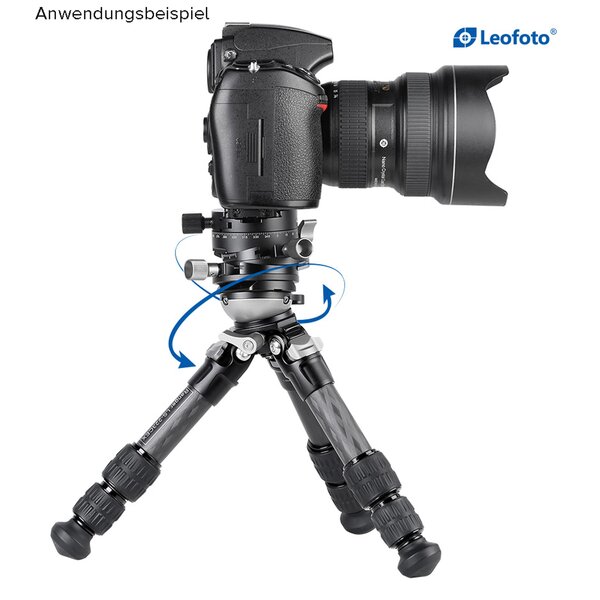 Leofoto Carbon-Dreibeinstativ LS-223CEX Ranger mit Nivellierschale + Panoramateller RH-0 