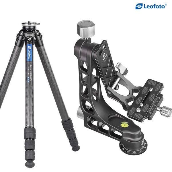Leofoto Carbon-Dreibeinstativ LS-324CEX Ranger mit Nivellierbasis + PG-1 Gimbal 