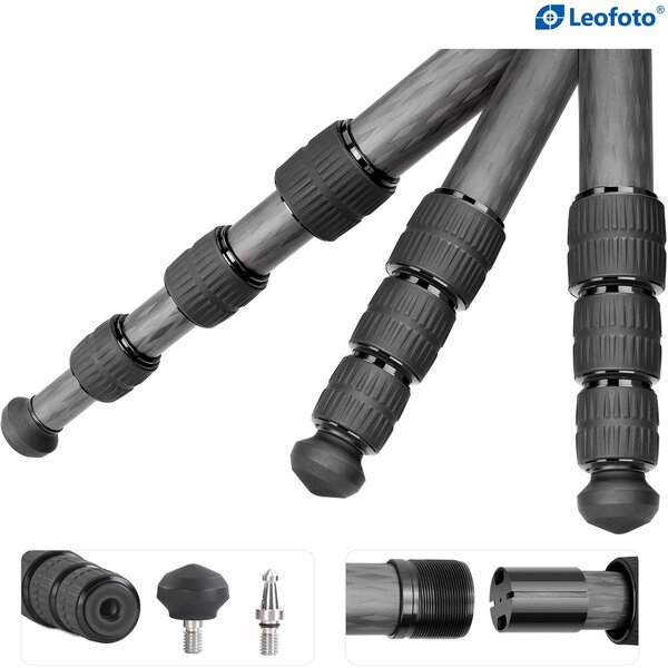 Leofoto Carbon-Dreibeinstativ LS-324CEX Ranger mit Nivellierbasis + Videoneiger BV-10 