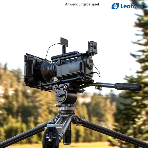 Leofoto Carbon-Dreibeinstativ LVC-193 Doppelrohr + Videoneiger BV-15  BV-15